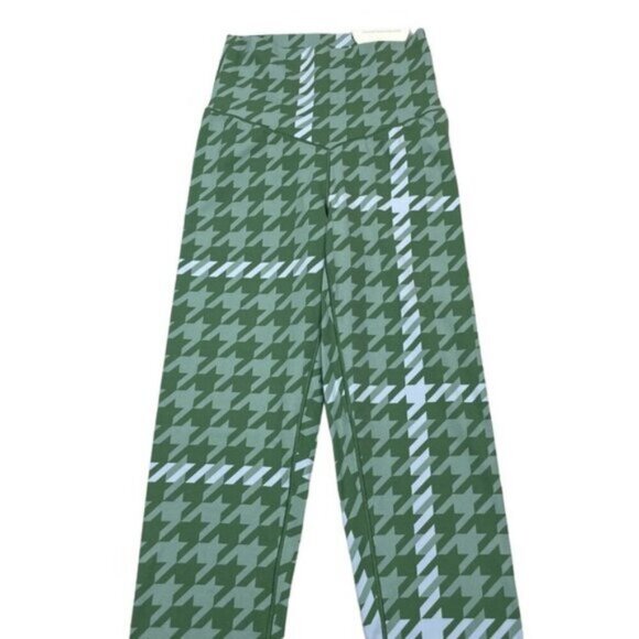 Aerie Offline Real Me Green Houndstooth 7/8 Legging XS - Picture 4 of 7